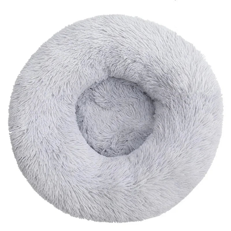 Round Pet Bed for Large Dog Bed Super Soft Cat Bed Long Plush