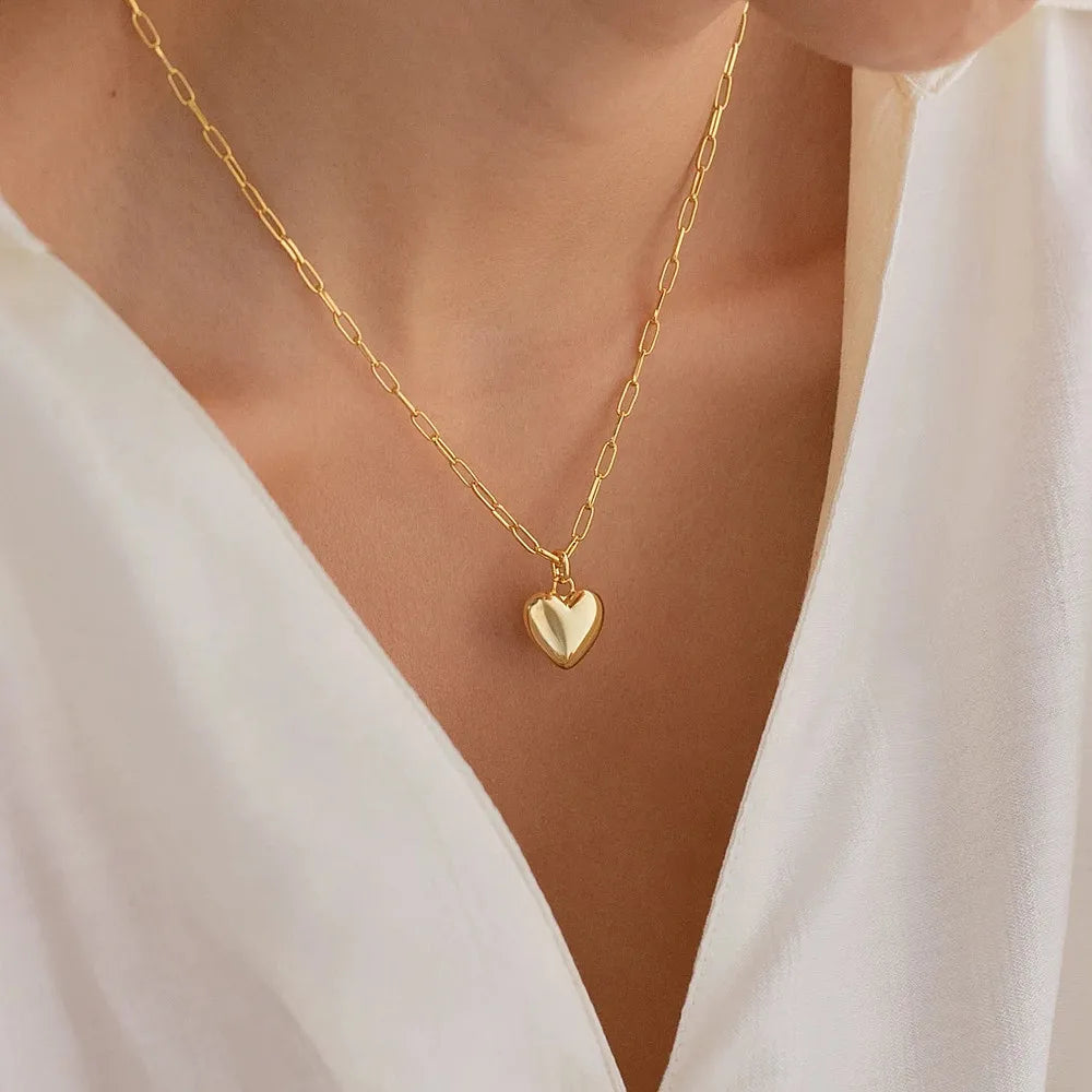 New Cross-border Couple Cavicle Chain Geometric Heart-shaped