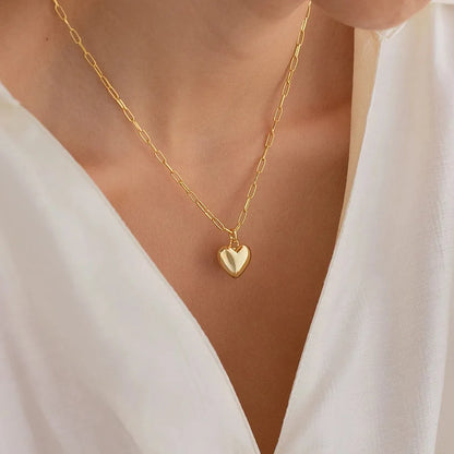 New Cross-border Couple Cavicle Chain Geometric Heart-shaped