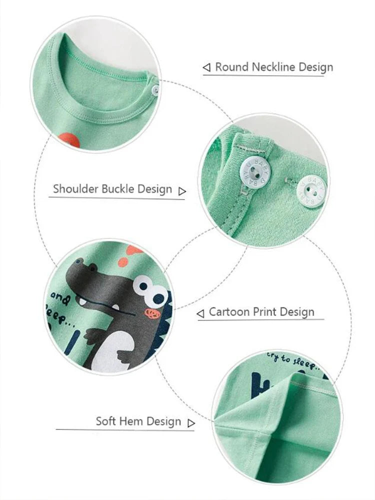 Autumn Kids Boys Baby Cartoon Crocodile Cotton Sweatshirt