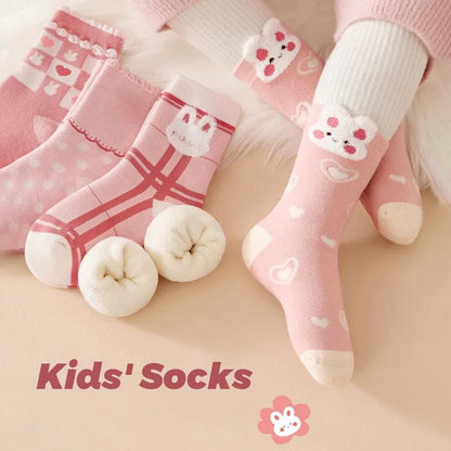 Children's Socks Cute Bunny Thickened Girls' Socks Woolen