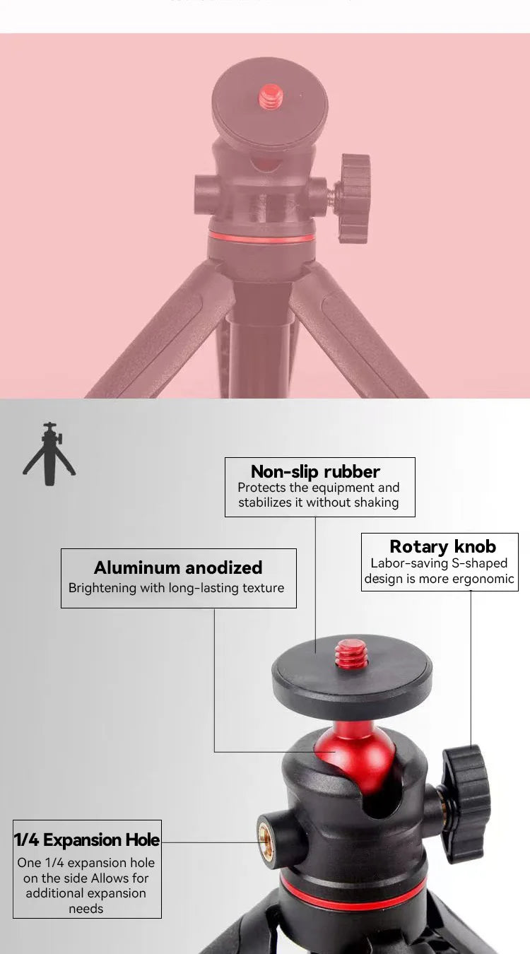 Mini Extendable Desktop Tripod Handheld Photography Bracket