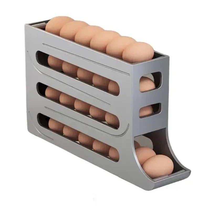 Refrigerator Egg Storage Box 4 Layers Automatic Rolling Egg