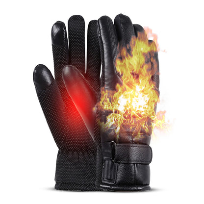 Motorcycle Winter Heated Gloves 12V Heating Thermal Gloves