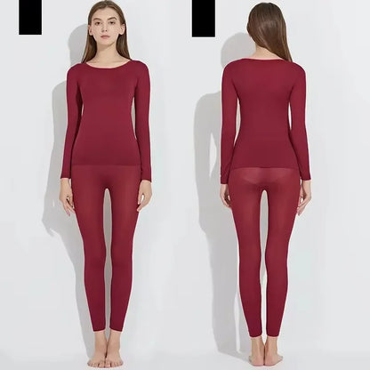 Women traceless thermal underwear set unisex intimate pajamas