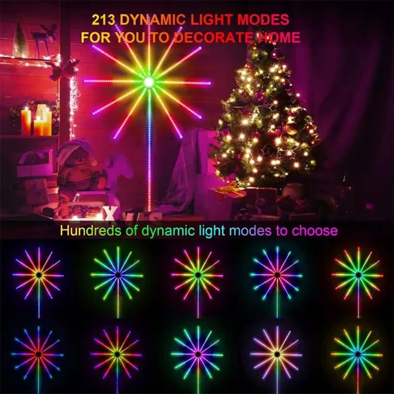 Fireworks LED Strip Light RGB Sound Control Symphony Firework