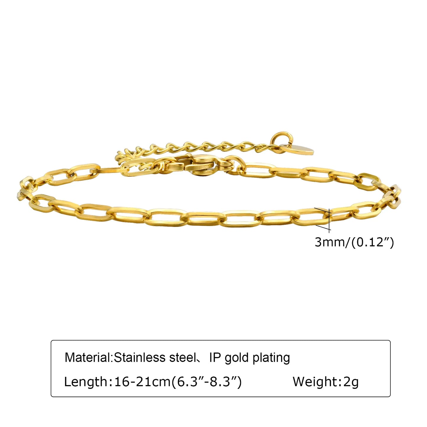 Non Tarnish Stainless Steel Bracelet Stackable for Women