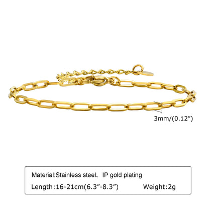 Non Tarnish Stainless Steel Bracelet Stackable for Women