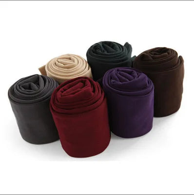 Autumn Winter Woman Thick Warm Leggings Candy Color B