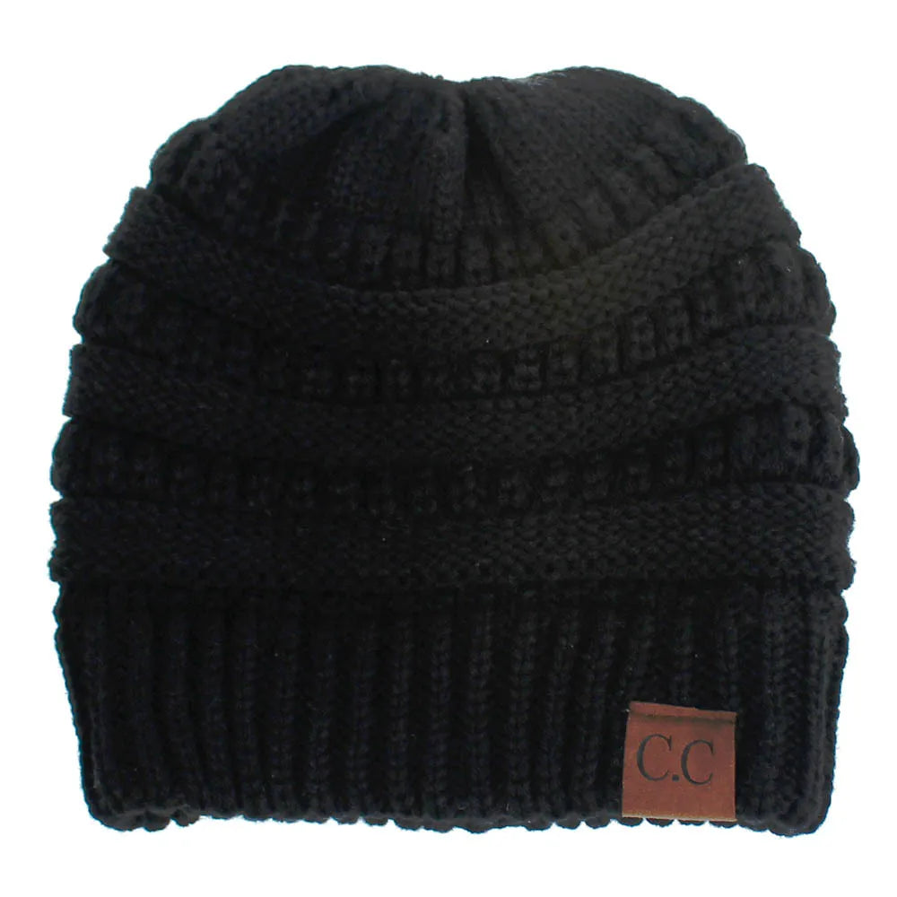 New Outdoor Warm Winter Woolen HatsAcrylic Open Horsetail