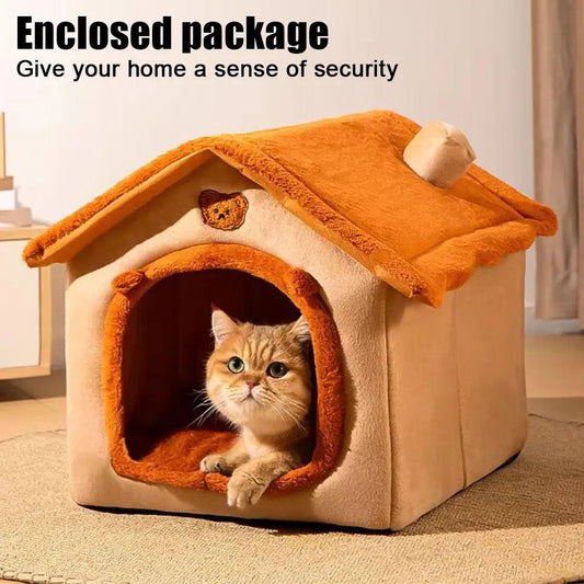 Thickened Pet Warm House Cat And Dog House Winter Warm Universal