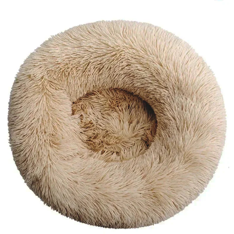 Round Pet Bed for Large Dog Bed Super Soft Cat Bed Long Plush