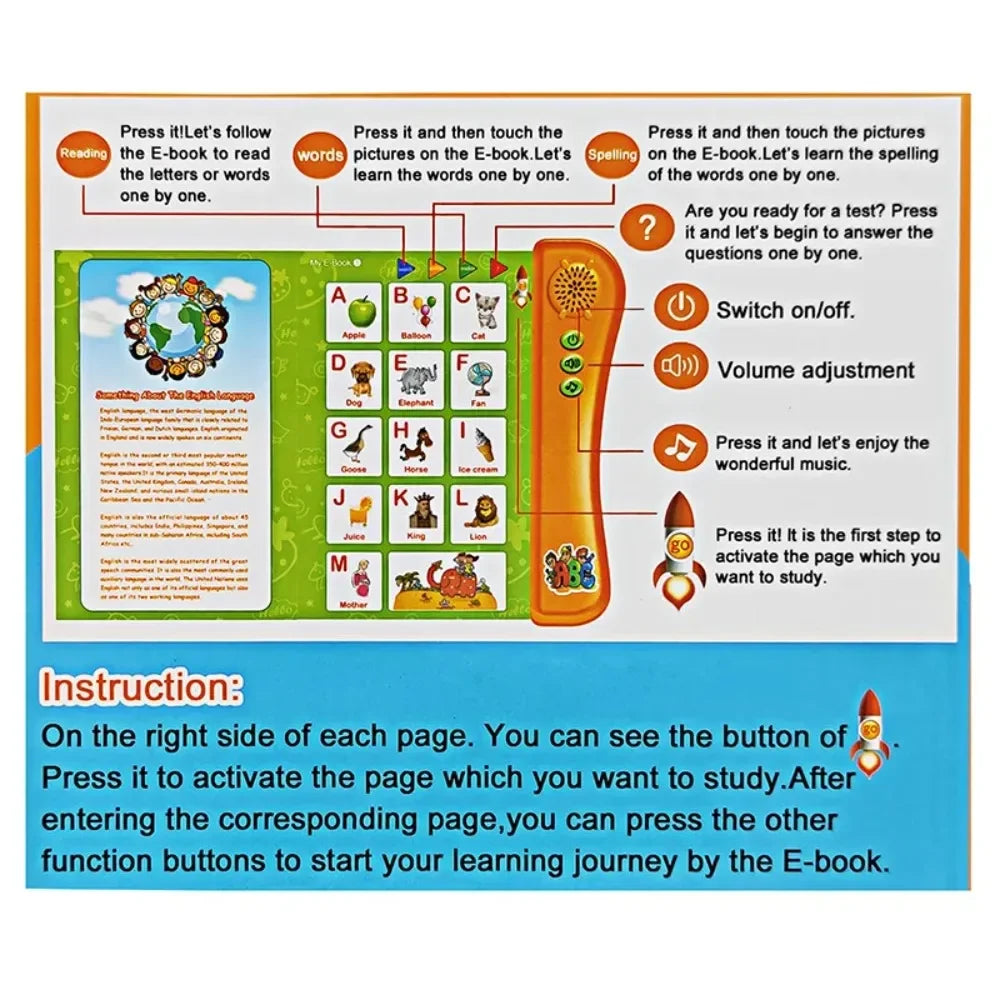 Interactive E-book Children ABC Smart Electronic Educational