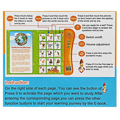 Interactive E-book Children ABC Smart Electronic Educational