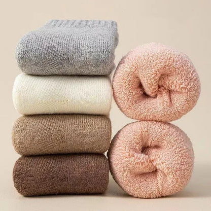 Winter 30% Wool Cashmere Warm Furry Kids Sock Chic Solid Color 🧦