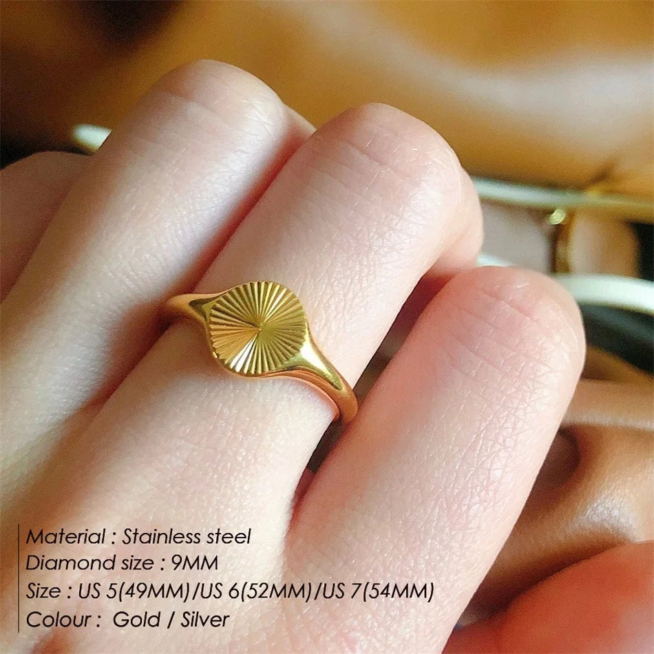 High Quality Wave Rings for Women Minimalist Dainty Rays