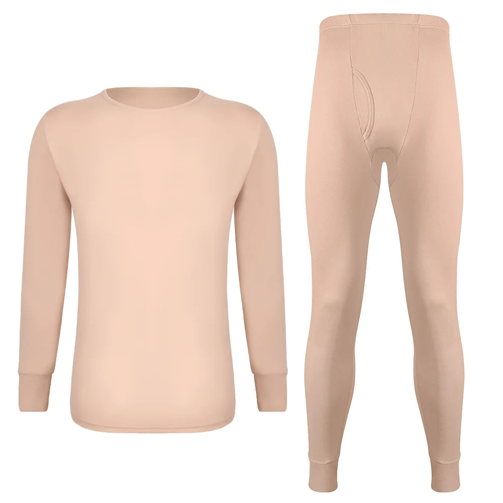 Long Johns Thermal Underwear Set for Men Fleece Lined Base