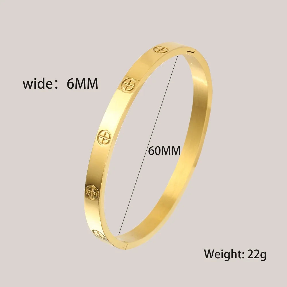 Stainless Steel Cuff Bracelets Bangles For Women Fashion