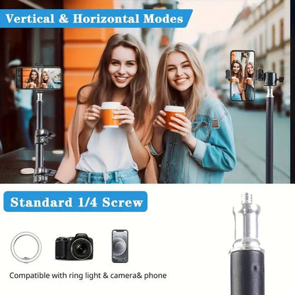 LED Ring Light with Adjustable Color Temperatures 62.9-Inch Tripod