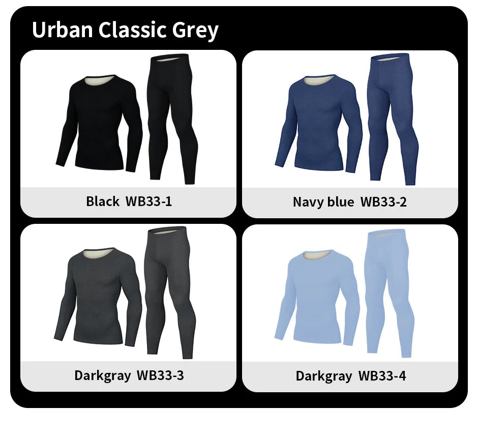 Man Winter Thermal Underwear Set Face Sanding Double Warmth