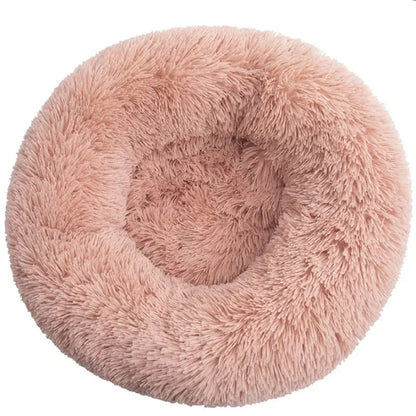 Round Pet Bed for Large Dog Bed Super Soft Cat Bed Long Plush
