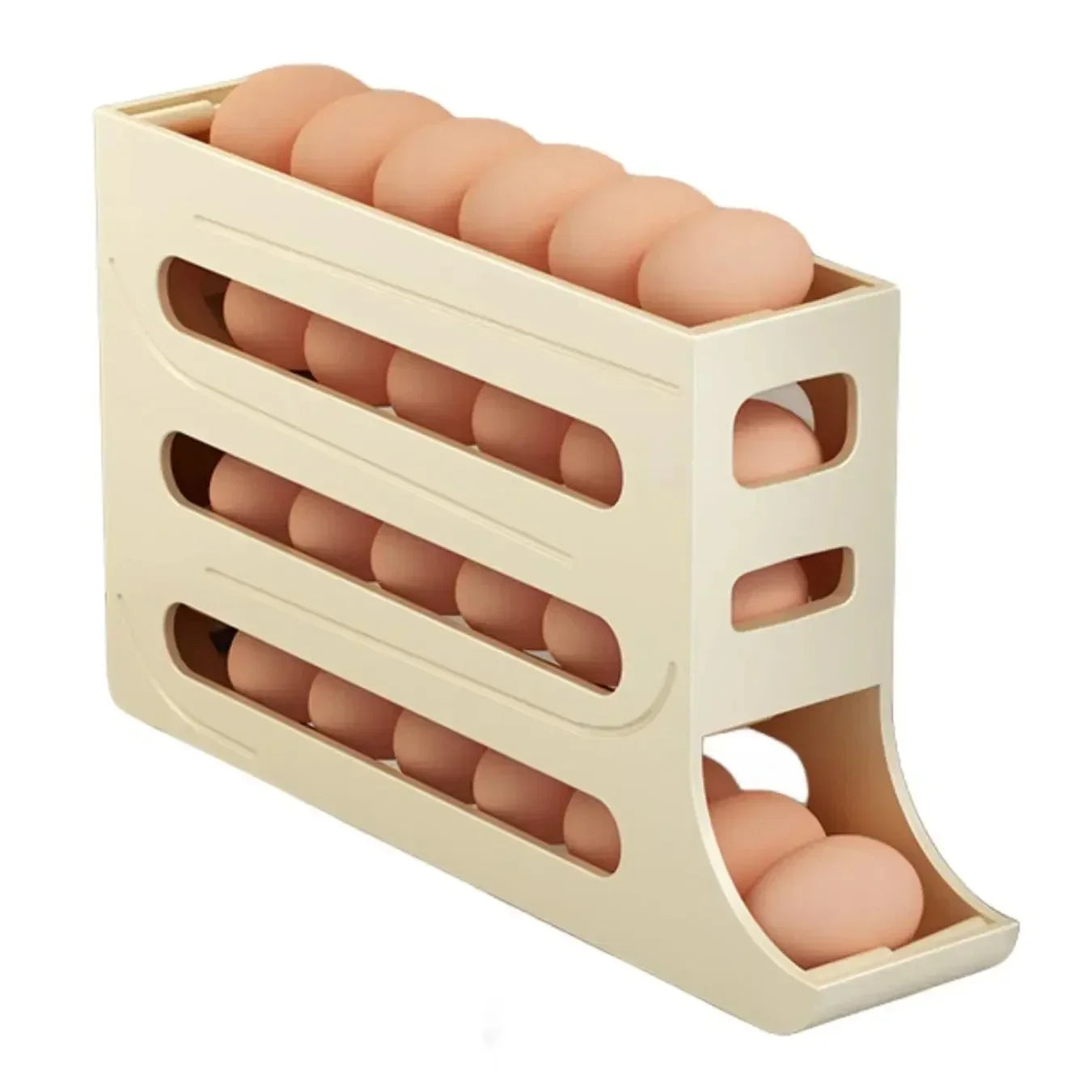 Refrigerator Egg Storage Box 4 Layers Automatic Rolling Egg