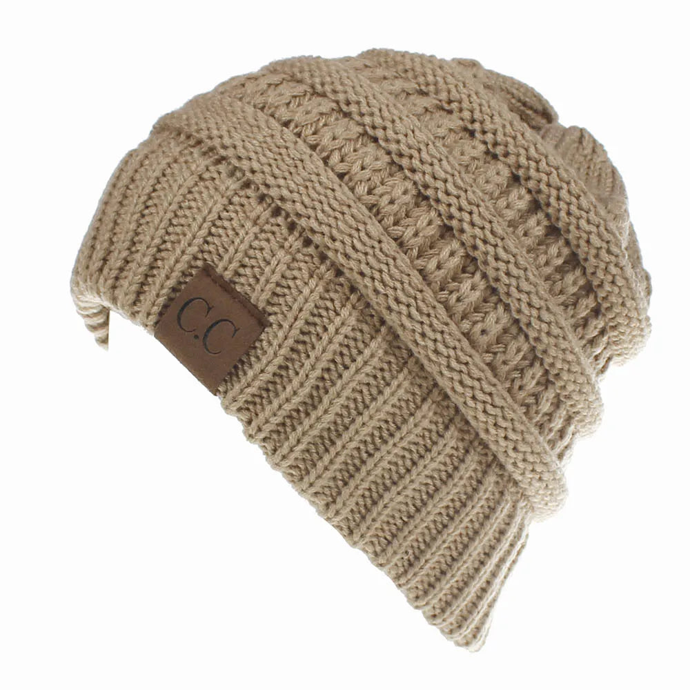 New Outdoor Warm Winter Woolen HatsAcrylic Open Horsetail