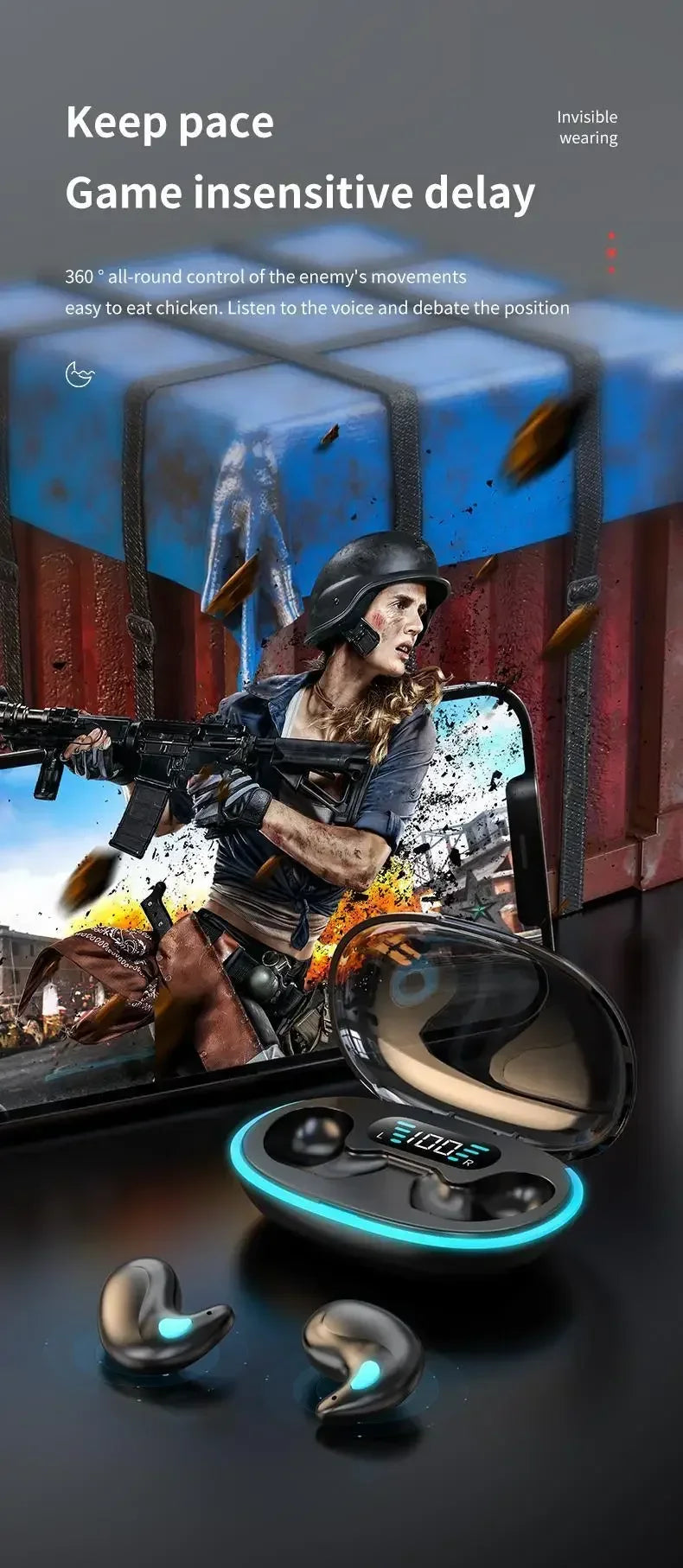 X55 TWS Mini Earpods BT5.3 Wireless Earphone IPX5 Headphones