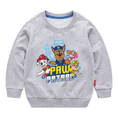 Paw Patrol Sweatshirt Cotton Kids Hoodies Cute Cartoon Crew