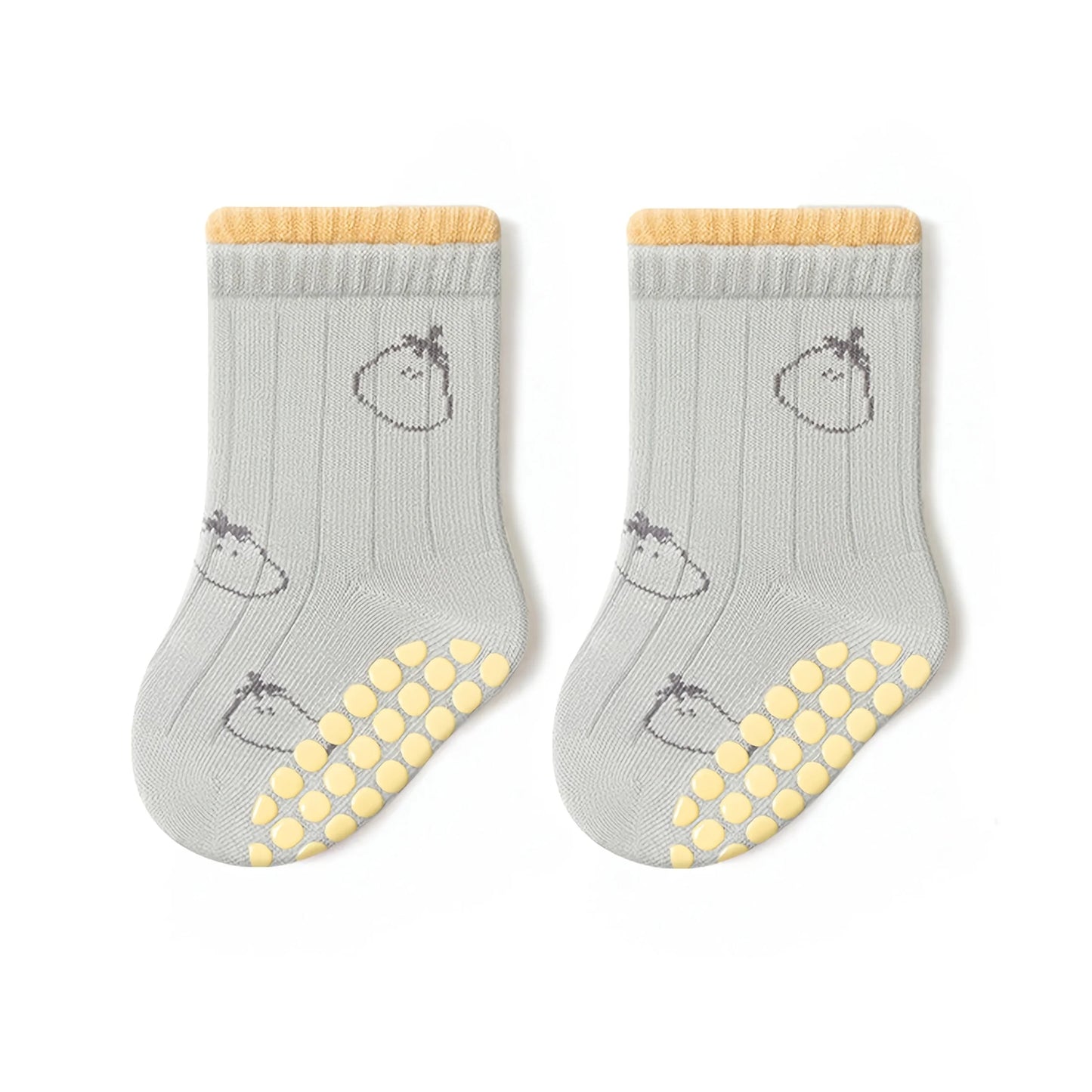 5 Pairs of Baby Floor Socks with Cartoon Animal Bear Pattern