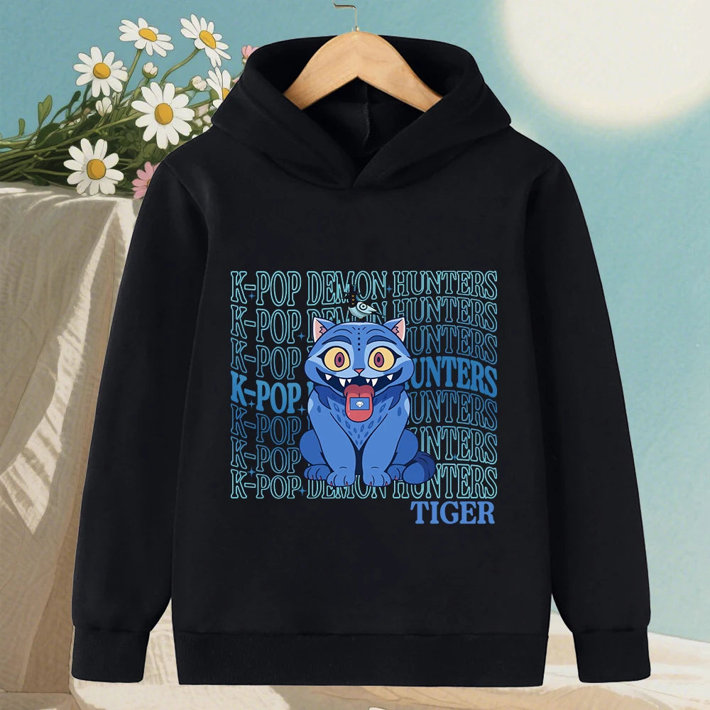 KPop Demon Hunter Rumi Derpy Cartoon Girls Boy Hooded