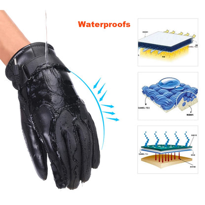 Motorcycle Winter Heated Gloves 12V Heating Thermal Gloves