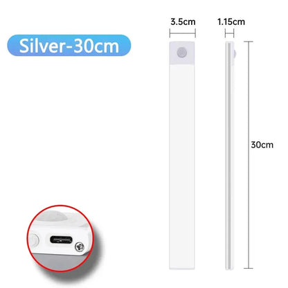 LED Cabinet Light USB Type-C Rechargeable Motion Sensor
