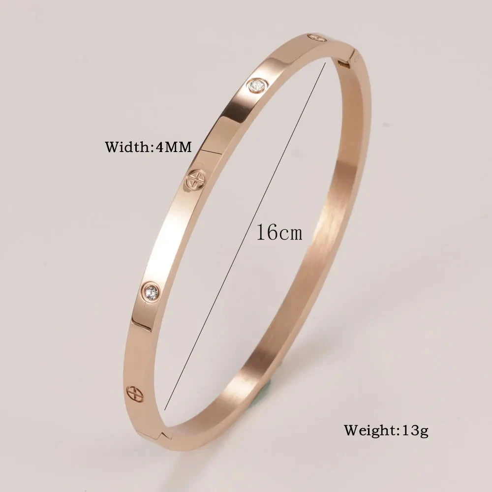 Stainless Steel Cuff Bracelets Bangles For Women Fashion