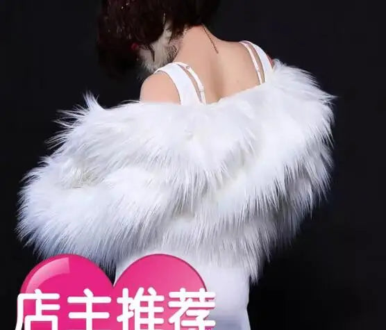 Furry Luminous Coat Led Winter Jacket Women Light Stage Fake Furs White