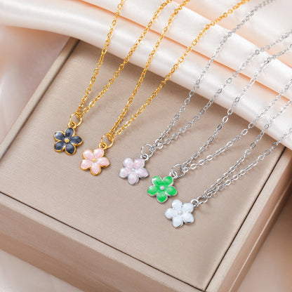 Cazador Plumeria Daisy Mini Flower Necklaces for Women