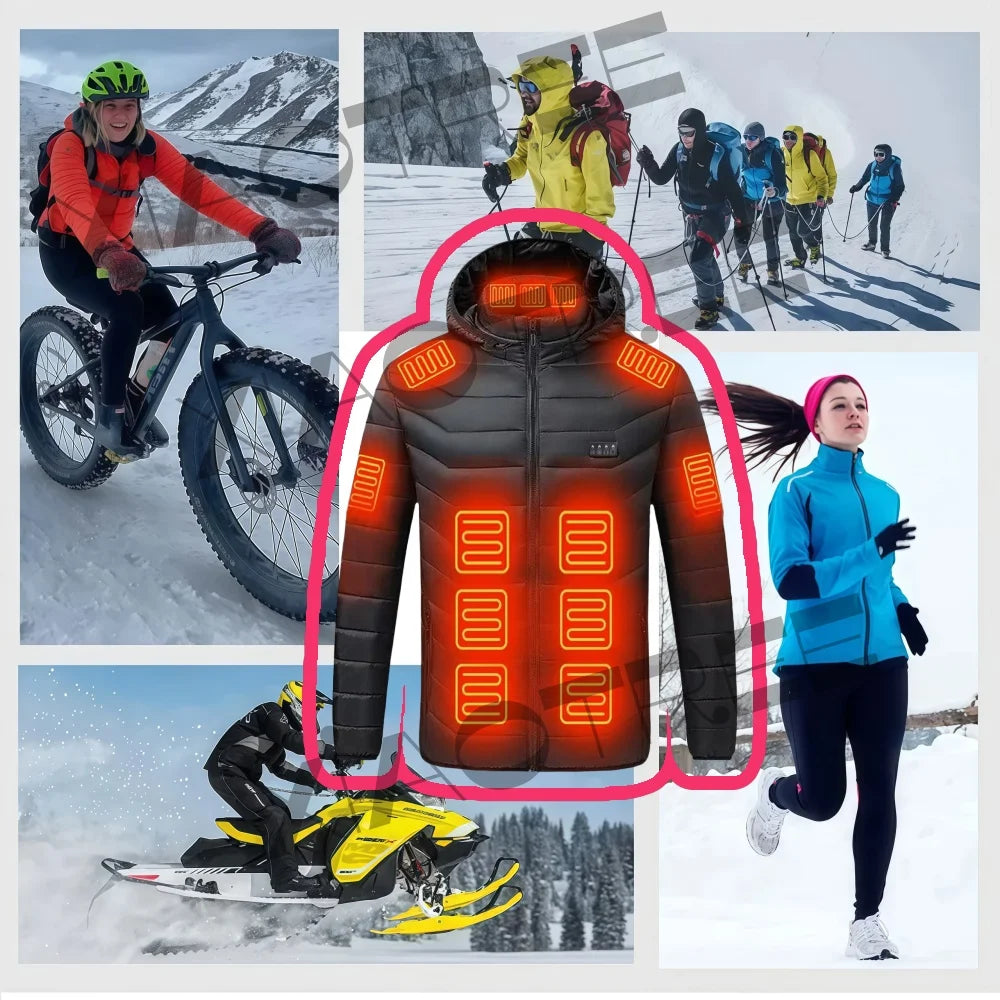 Areas Men Women's Heating Jacket Winter USB Heated Jackets