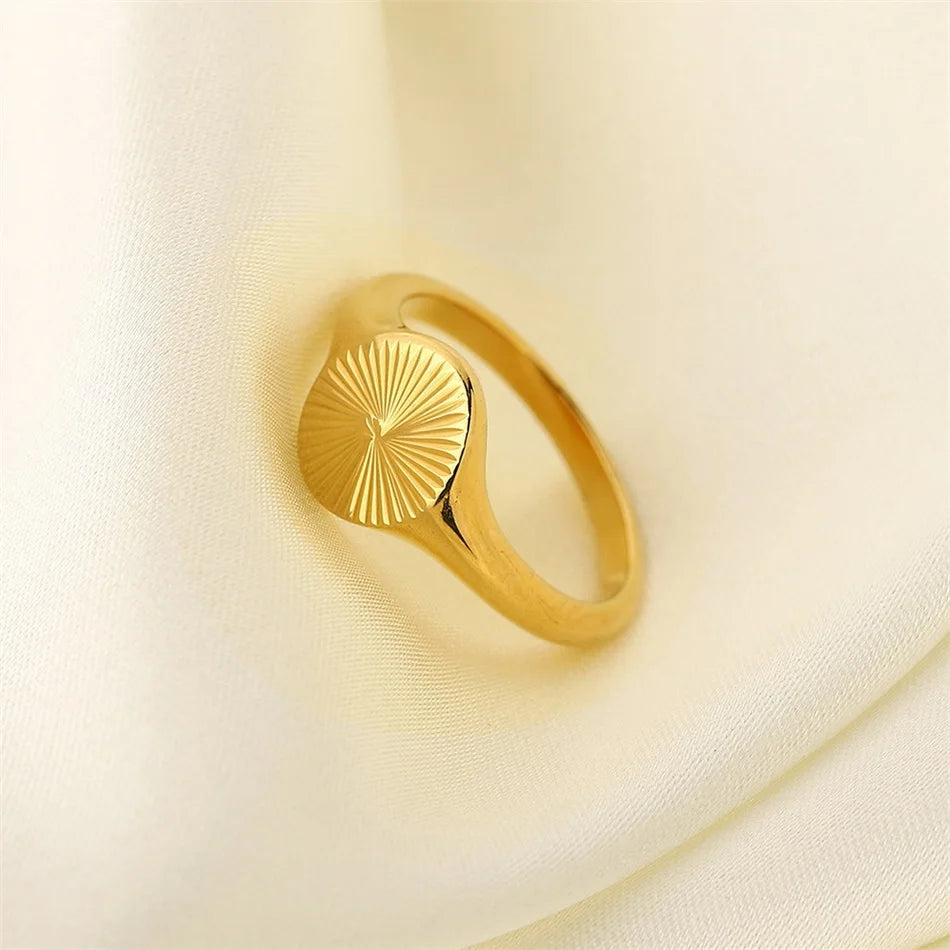 High Quality Wave Rings for Women Minimalist Dainty Rays