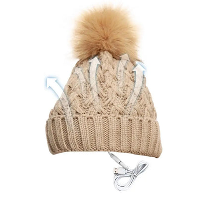 Heated Hat Efficient Heat Transfer Heated Hat Women Rechargeable