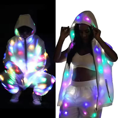 Glow Dancing Costume LED Jacket LED Pants Luminous Led