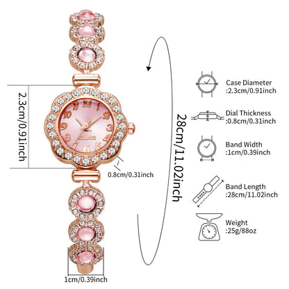 Elegant Rhinestone Bracelet Strap Women Watches Fashion