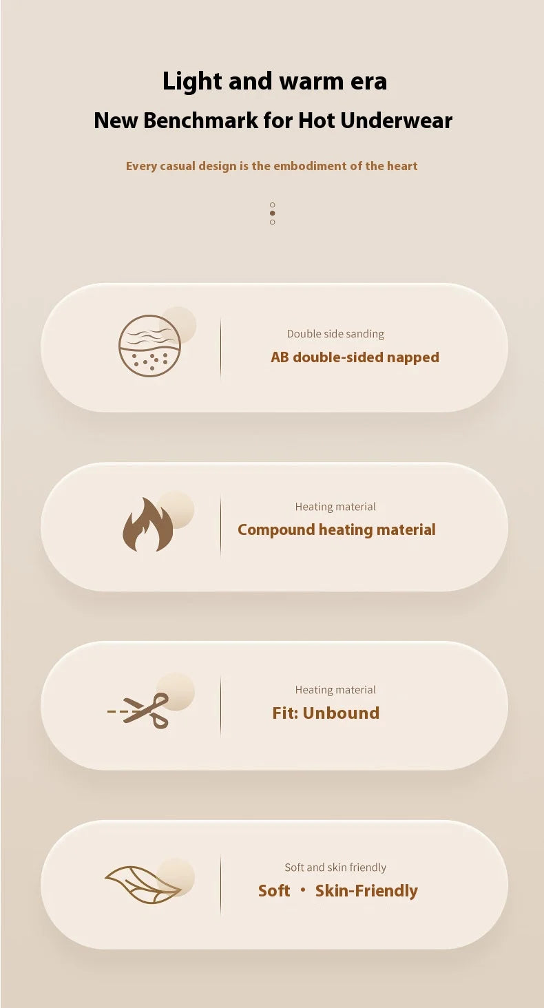 Men Double-Sided Non-marking Heating Thermal Underwear