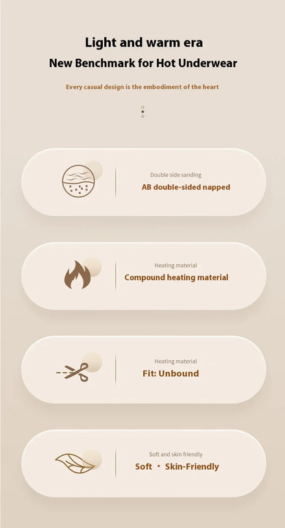 Men Double-Sided Non-marking Heating Thermal Underwear