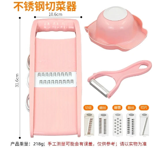 5 in 1 Multi-Functional Vegetable Chopper Onion Chopper Food Chopper Kitchen Mandoline Slicer Veggie Dicer Cutter
