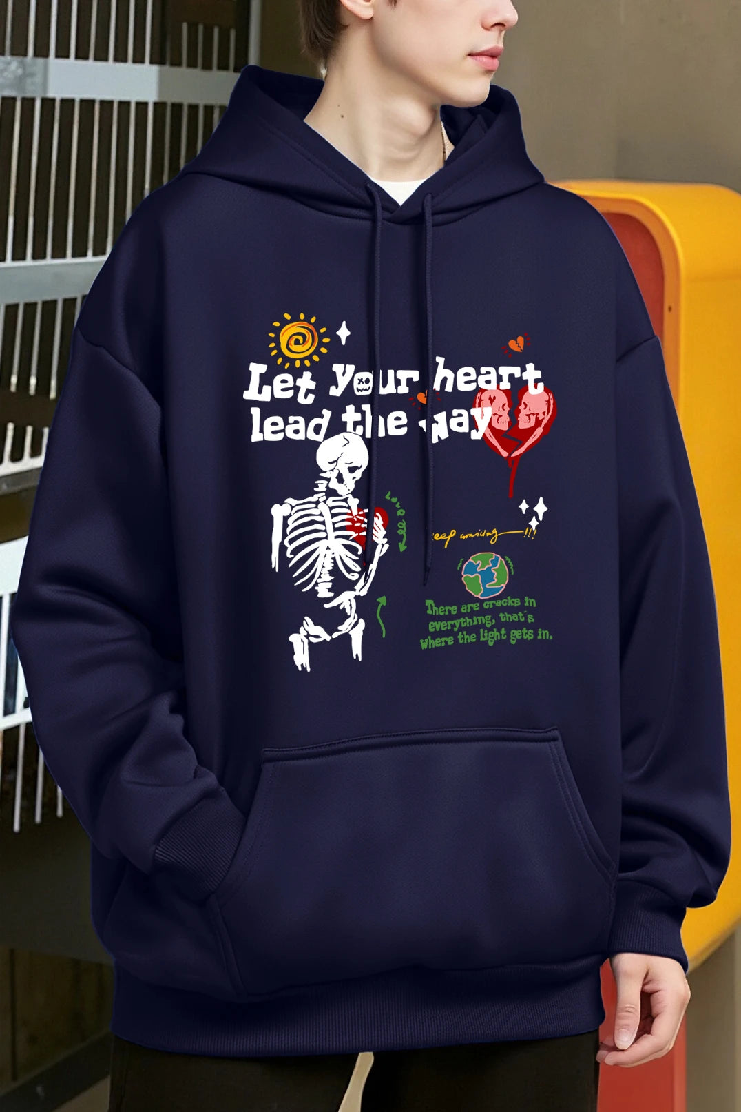 Let Your Heart Lead The Way Print Mens Hoodies Fashion