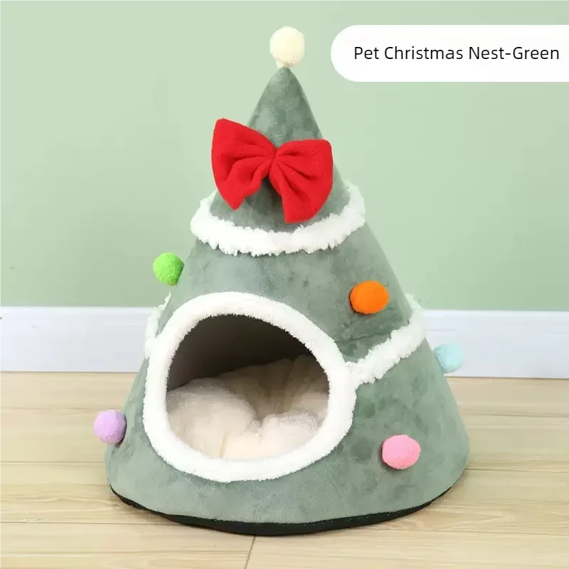 Washable pet lounger cushions, Christmas Tree Cat Housecat