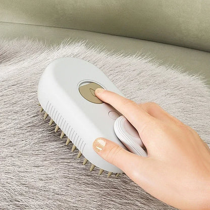 Steam Pet Brush 3-in-1 Massage Dog Steamy Brush Spray Beauty