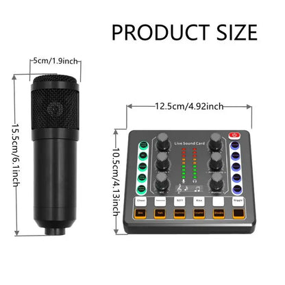 Podcast equipment package, V8s audio interface with integrated