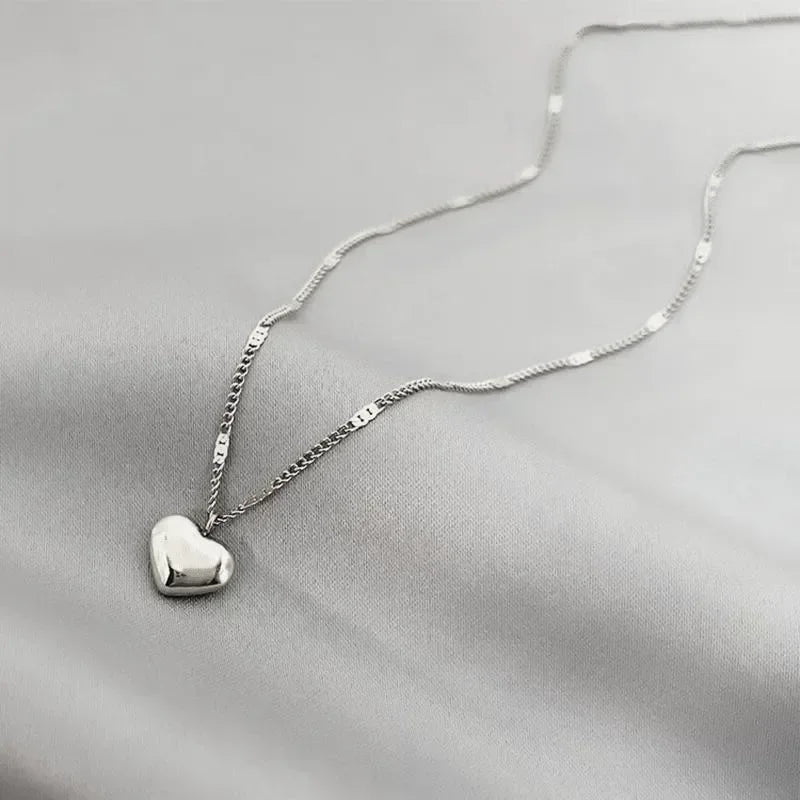 New Cross-border Couple Cavicle Chain Geometric Heart-shaped