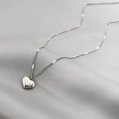 New Cross-border Couple Cavicle Chain Geometric Heart-shaped